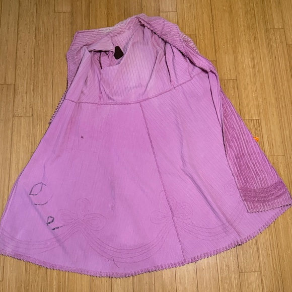 Vintage Pink Chenille Textured Long Robe - Picture 8 of 9